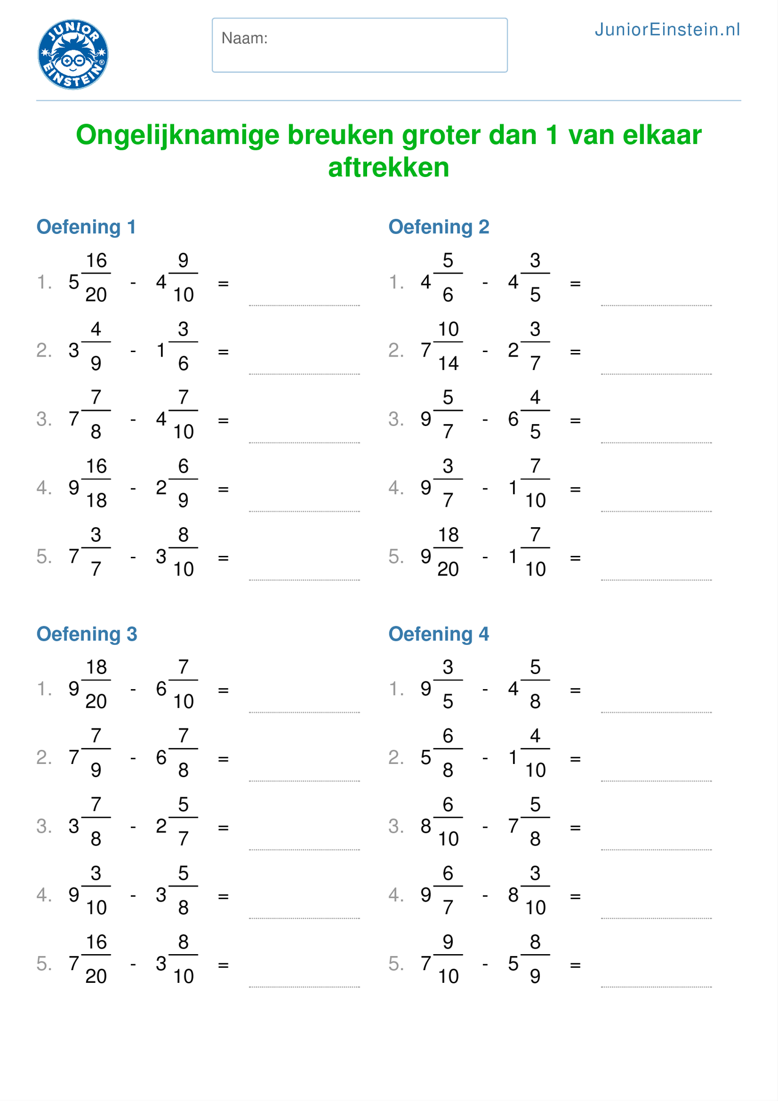Groep 7 Gratis werkbladen voor breuken groep 7 downloaden in pdf om te printen ...